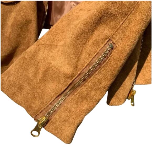 HAODUOYI Faux Seude Jacket, Size XXL, New Without Tag - Picture 5 of 16